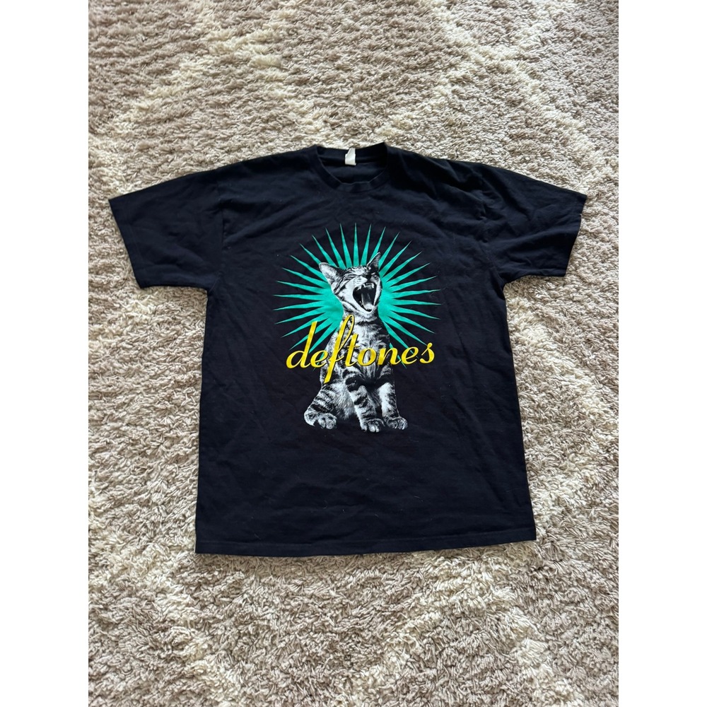 Deftones Screaming Cat Graphic T-Shirt Black XL Pro DaDa Band Tee Alt Rock